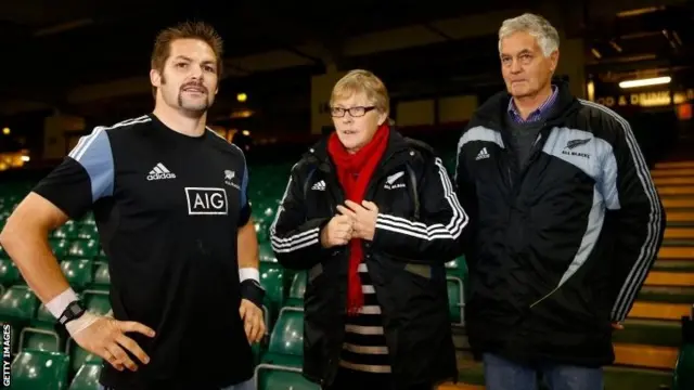 Richie Mccaw with mother Margaret and dad Don