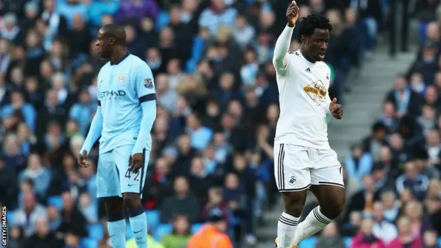 Wilfried Bony celebrates