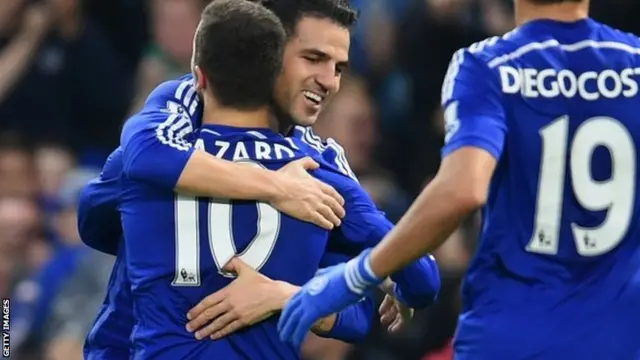 Eden Hazard celebrates