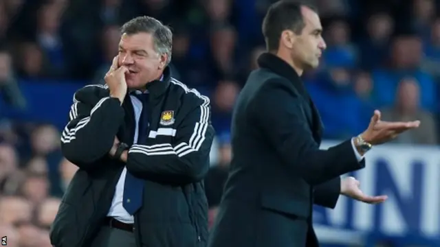 Sam Allardyce reacts