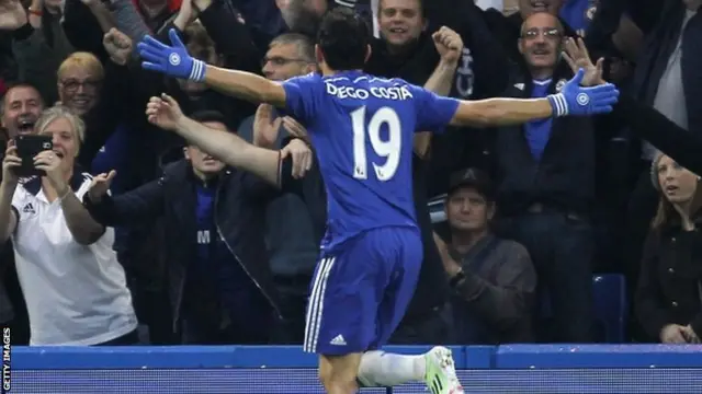 Diego Costa celebrates