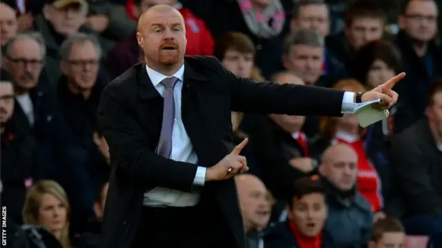 Sean Dyche directs from the touchline