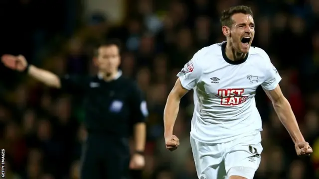 Derby's Craig Bryson celebrates