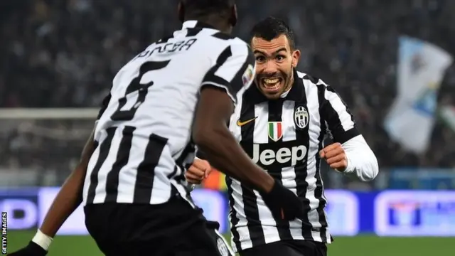 Paul Pogba and Carlos Tevez