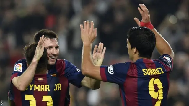 Lionel Messi celebrates