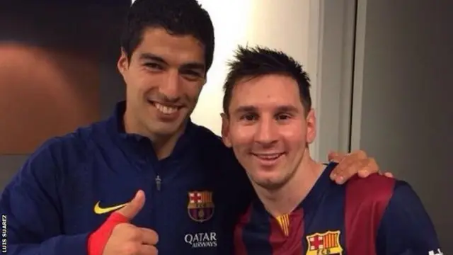 Luis Suarez and Lionel Messi