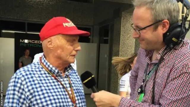 Jonathan Overend and Niki Lauda