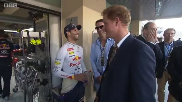 Daniel Ricciardo and Prince Harry