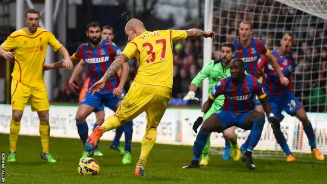 Liverpool defender Martin Skrtel shoots