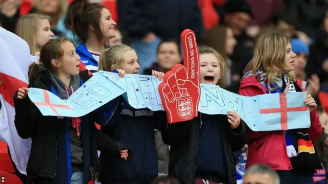 England Women fans at Wembley