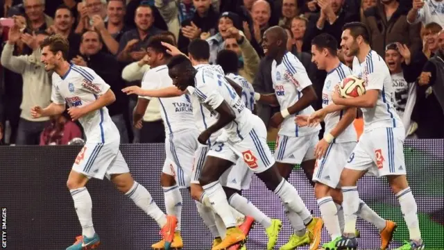 Marseille players celebrate