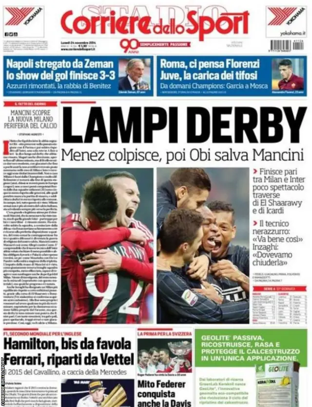 Corriere dello Sport back page