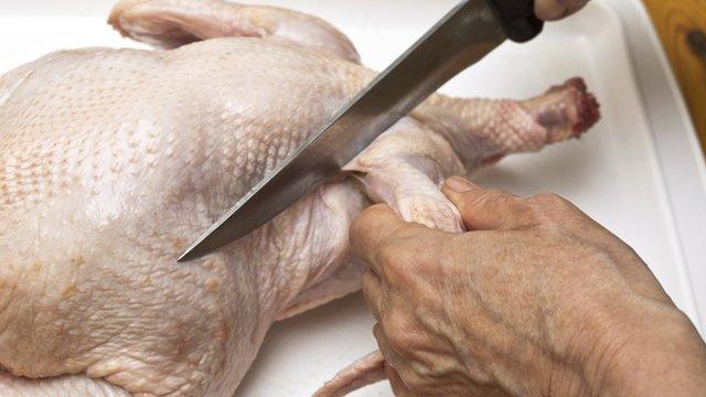 Chicken should be cooked until there is no pink meat