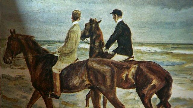 Max Liebermann painting Zwei Reiter am Strande