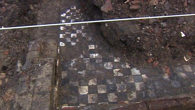 Remains of a cottage buried by a landslip at The Jackfield