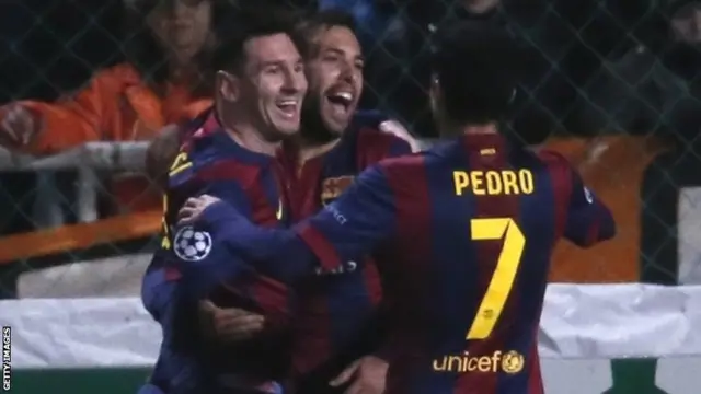 Lionel Messi celebrates