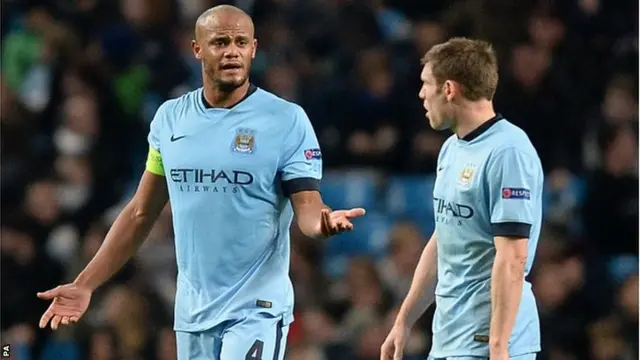 Vincent Kompany reacts