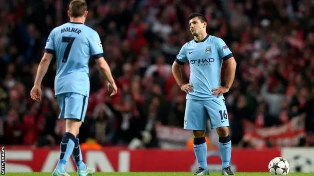 Sergio Aguero looks dejected