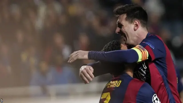 Lionel Messi celebrates