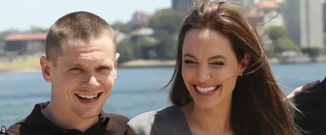 'Unbroken' star Jack O'Connell with director Angelina Jolie