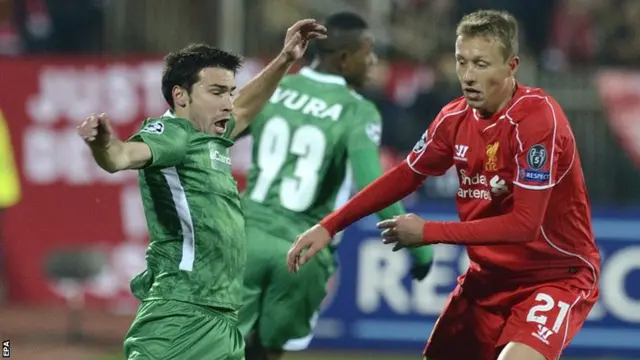 Lucas concedes a free-kick