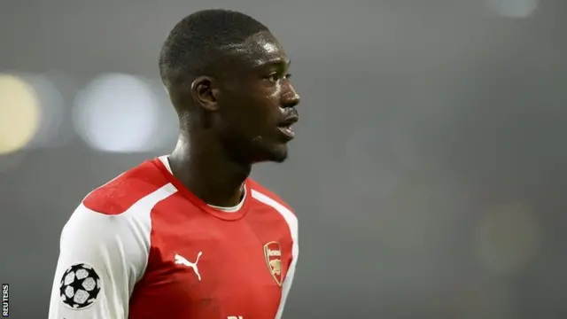 Arsenal's Yaya Sanogo is subbed