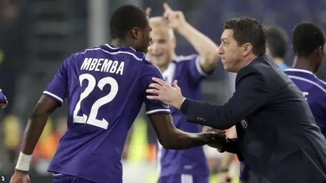 Anderlecht players celebrate