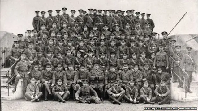 Officers and men in charge of the Hartlepool Batteries