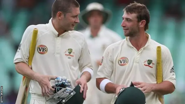 Michael Clarke and Phillip Hughes