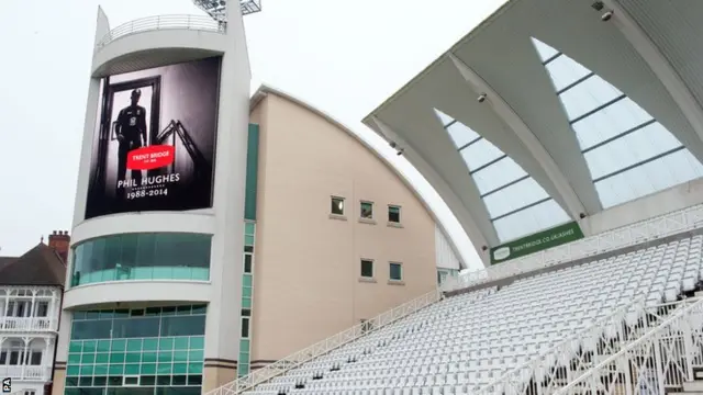 Trent Bridge tribute to Phillip Hughes