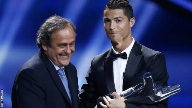 Cristiano Ronaldo and Michel Platini - Ballon d'Or