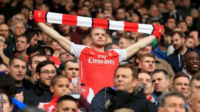 Arsenal fan at the match