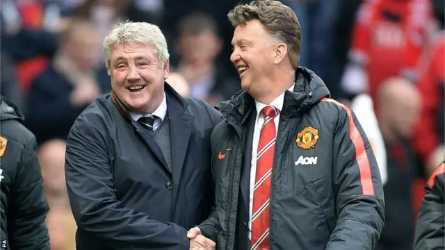 Steve Bruce and Louis Van Gaal