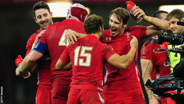 Wales celebrate