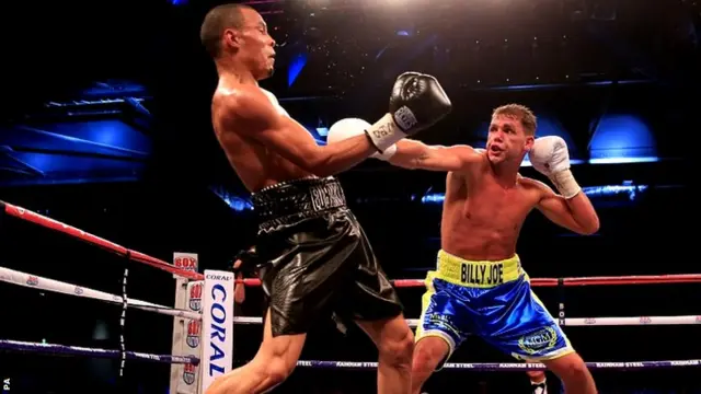 Chris Eubank Junior (left) in action against Billy Joe Saunders