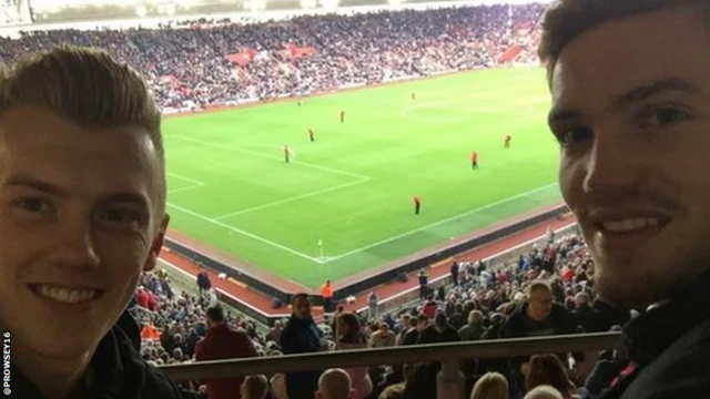 James Ward-Prowse and Sam Gallagher at St Mary's Stadium