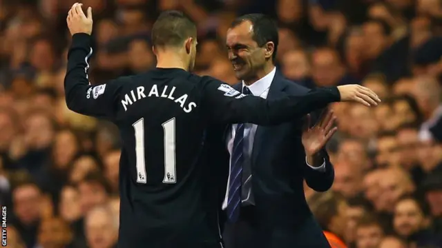 Kevin Mirallas celebrates