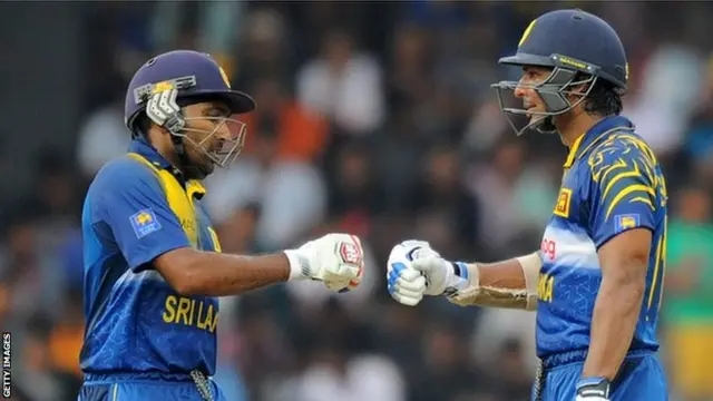 Sri Lanka's Mahela Jayawardene and Kumar Sangakkara