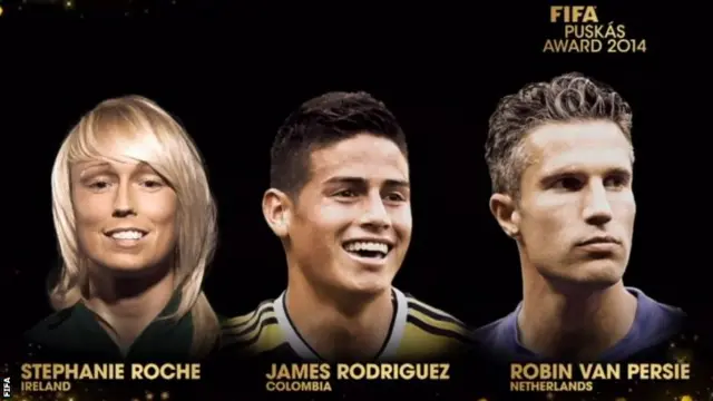 Stephanie Roche, James Rodriguez, Robin van Persie