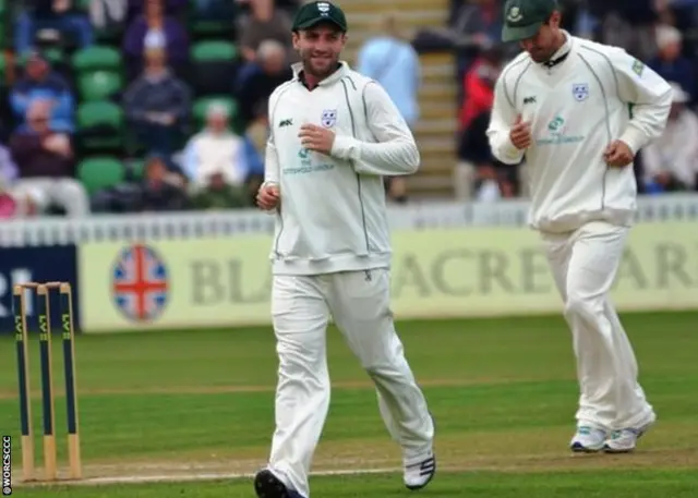 Phillip Hughes in action for Worcestershire