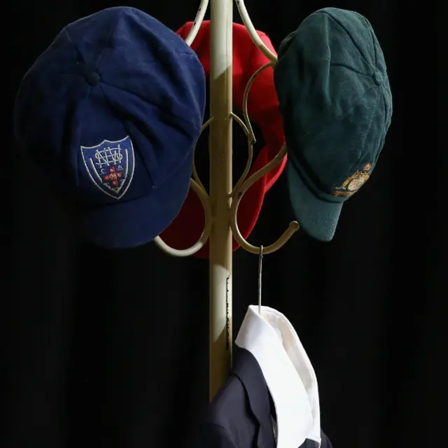 Phillip Hughes's baggy green and state cricket caps