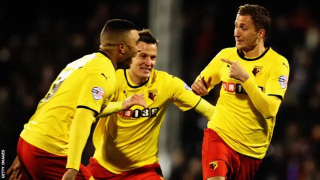 Almen Abdi celebrates scoring