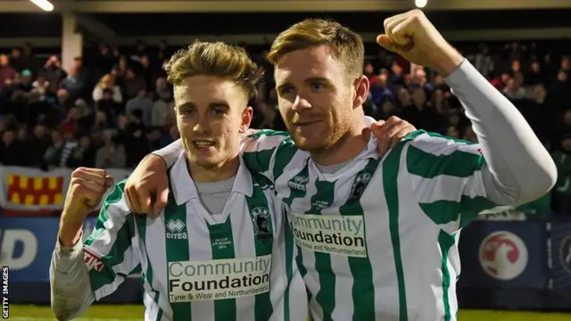 Blyth Spartans duo Jarrett Rivers and Stephen Turnbull