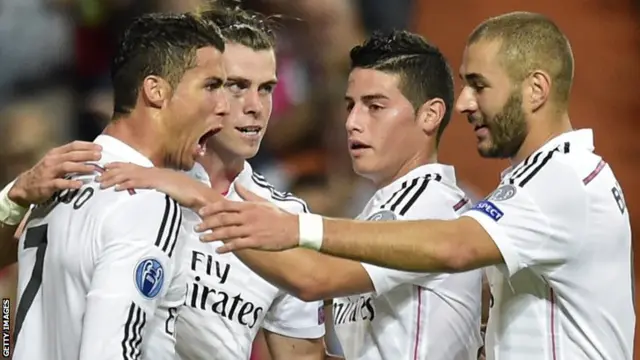 Cristiano Ronaldo, Gareth Bale, James Rodriguez, Karim Benzema