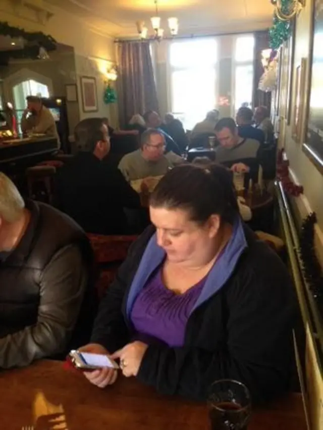 Chesterfield fans make a quick pub stop-off