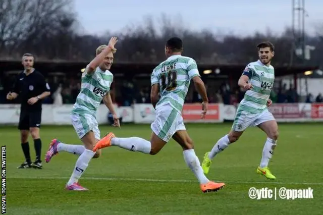 Jordan Clarke gives Yeovil the lead at Accrington