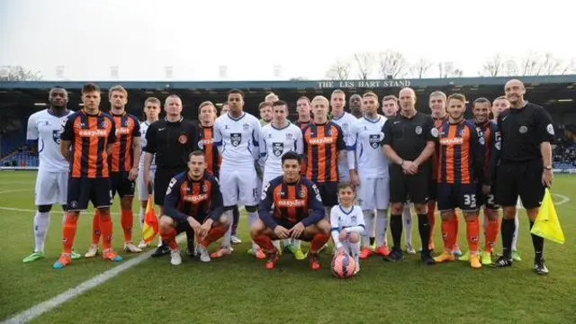 Bury and Luton players take part in Football Remembers