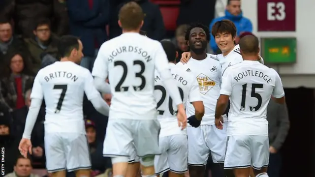 Wilfried Bony celebrates