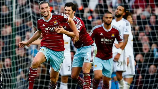 Andy Carroll celebrates