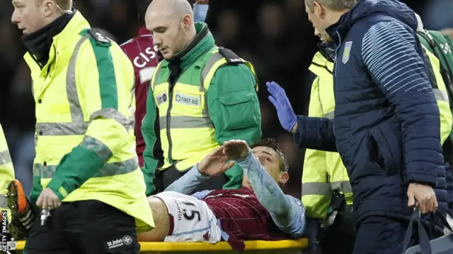 Ashley Westwood is stretchered off